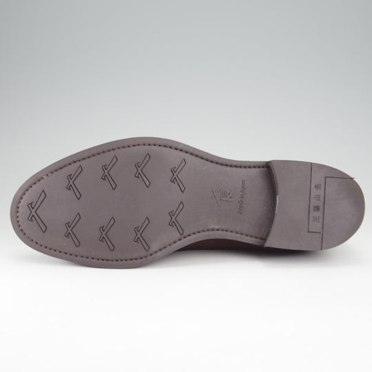 ほぼ試着程度★三陽山長 SIZE 8.5【定価￥75,900-★鹿一郎/R2013ラスト】タッセルローファー/スエード/濃茶/Sanyo Yamacho★n694