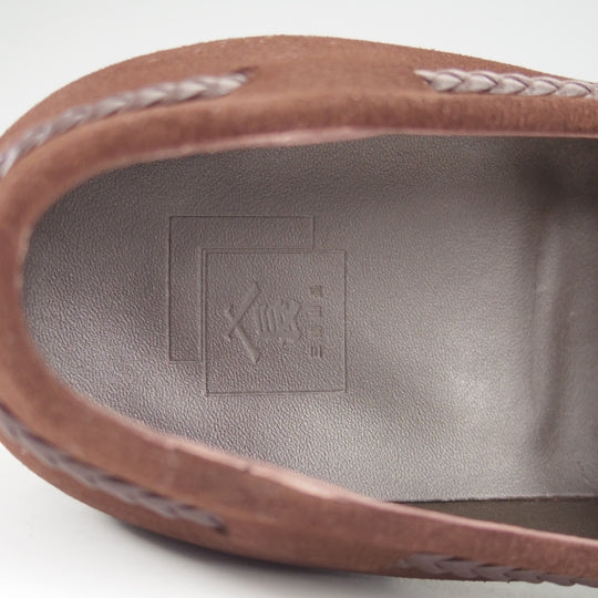ほぼ試着程度★三陽山長 SIZE 8.5【定価￥75,900-★鹿一郎/R2013ラスト】タッセルローファー/スエード/濃茶/Sanyo Yamacho★n694