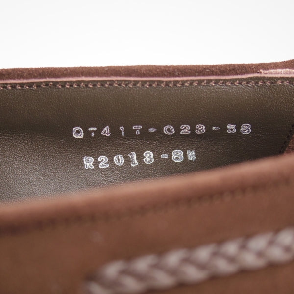 ほぼ試着程度★三陽山長 SIZE 8.5【定価￥75,900-★鹿一郎/R2013ラスト】タッセルローファー/スエード/濃茶/Sanyo Yamacho★n694
