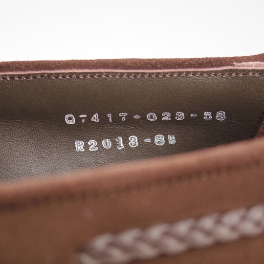 ほぼ試着程度★三陽山長 SIZE 8.5【定価￥75,900-★鹿一郎/R2013ラスト】タッセルローファー/スエード/濃茶/Sanyo Yamacho★n694