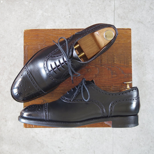 極上★(英)チーニー 6F【定価￥97,900-★WILFRED/ウィルフレッド】125ラスト/セミブローグ/カーフ/黒/メンズ/CHEANEY★p320