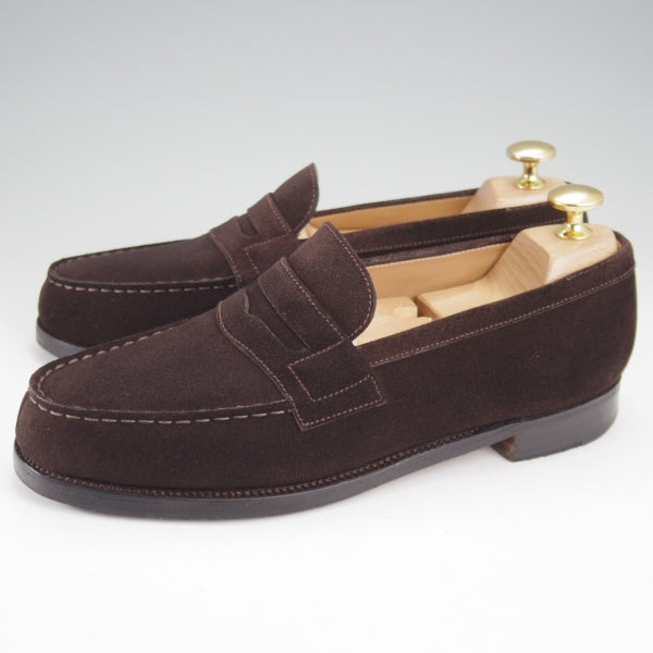 極上★J.M.ウエストン 4.5C【定価￥156,200-★コインローファー/180】82ラスト/スエード/濃茶/メンズ/Weston/ウェストン★n695
