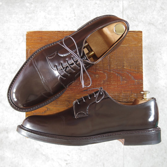 美品★チャーチ 80F/UK8【定価￥203,500-★SHANNON/シャノン】103ラスト/プレーントゥ/LIGHT EBONY/濃茶/メンズ/Church's★o745