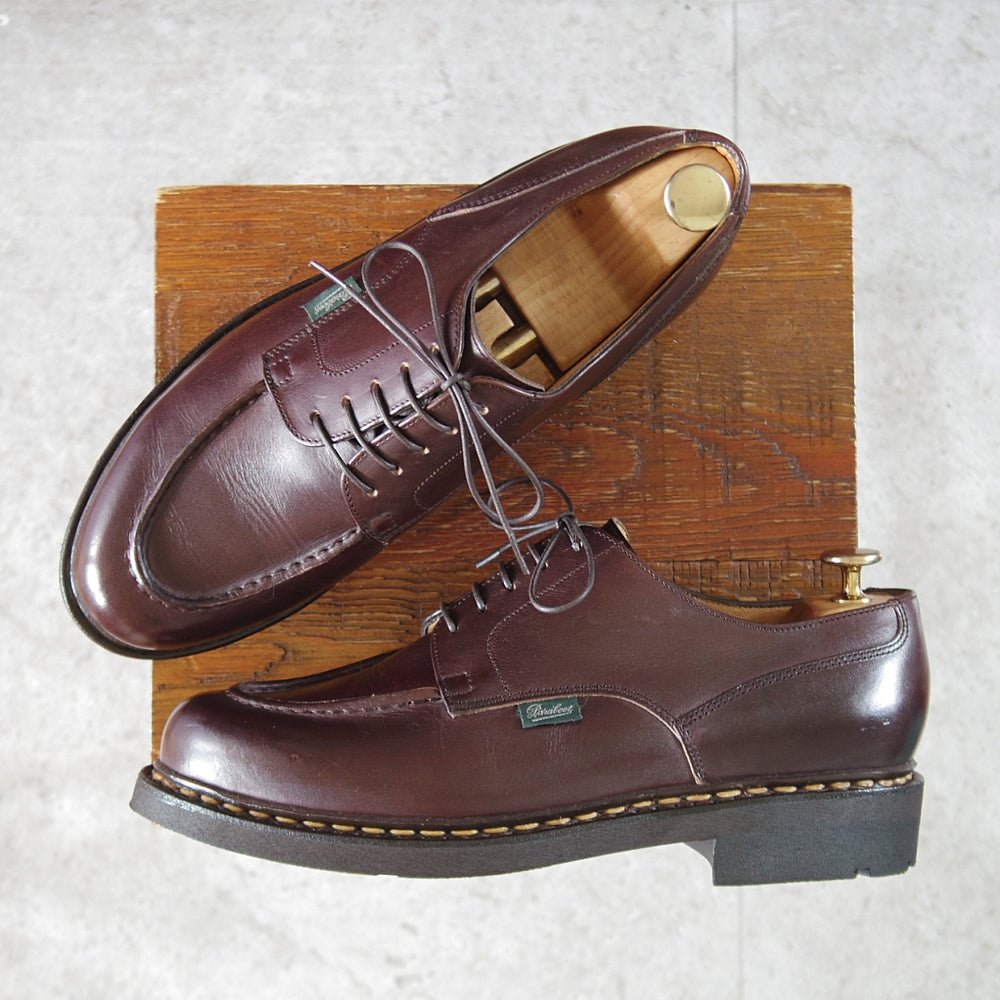 未使用★パラブーツ SIZE 7【定価￥99,000-★シャンボード/CHAMBORD】Uチップ/TEXソール/リスレザー/CAFÉ/濃茶/メンズ/Paraboot★o747