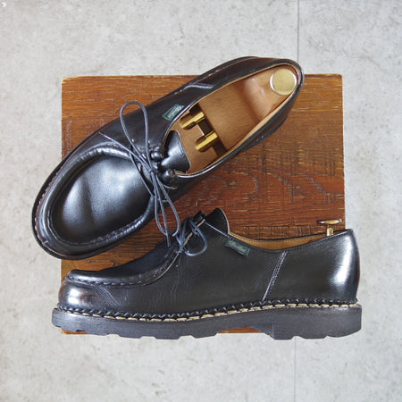 極上★パラブーツ SIZE 39.5【定価￥110,000-★ミカエル/MICHAEL】チロリアンシューズ/リスレザー/黒/メンズ/Paraboot★p329