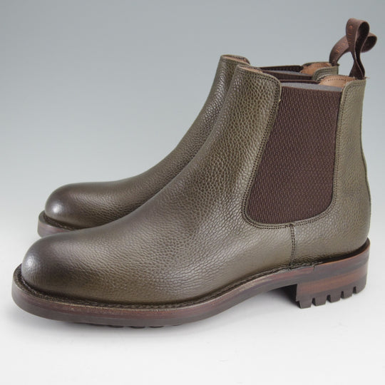 未使用★(英)チーニー 7F【現行定価10万円以上★ヴェルトショーン製法/RIBBLE C】コマンドソール/サイドゴアブーツ/オリーブ/CHEANEY★o183