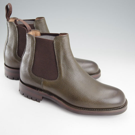 未使用★(英)チーニー 7F【現行定価10万円以上★ヴェルトショーン製法/RIBBLE C】コマンドソール/サイドゴアブーツ/オリーブ/CHEANEY★o183