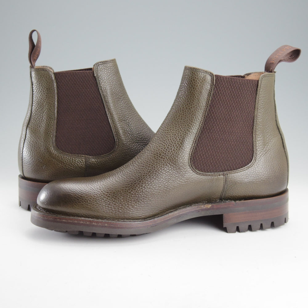 未使用★(英)チーニー 7F【現行定価10万円以上★ヴェルトショーン製法/RIBBLE C】コマンドソール/サイドゴアブーツ/オリーブ/CHEANEY★o183