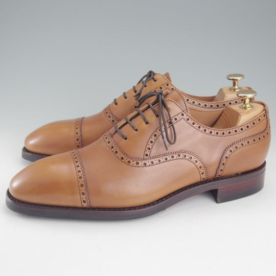 ほぼ未使用★(スペイン製)YANKO/ヤンコ SIZE 8【グッドイヤーウェルテッド製法★クォーターブローグ/14794】カーフ/薄茶/メンズ★p317