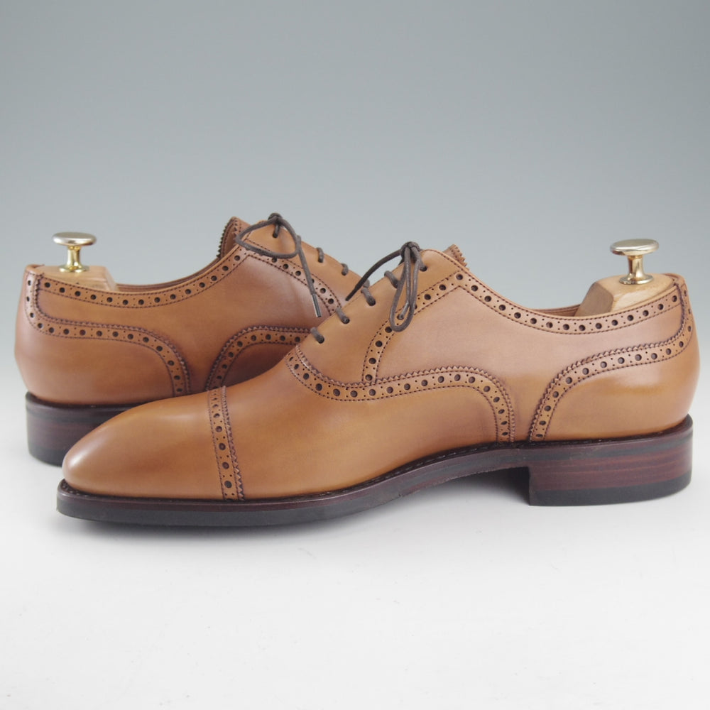 ほぼ未使用★(スペイン製)YANKO/ヤンコ SIZE 8【グッドイヤーウェルテッド製法★クォーターブローグ/14794】カーフ/薄茶/メンズ★p317