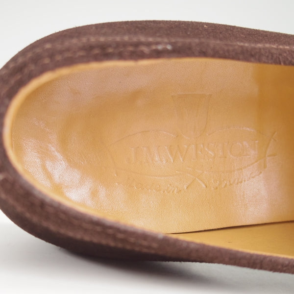 極上★J.M.ウエストン 4.5C【定価￥156,200-★コインローファー/180】82ラスト/スエード/濃茶/メンズ/Weston/ウェストン★n695