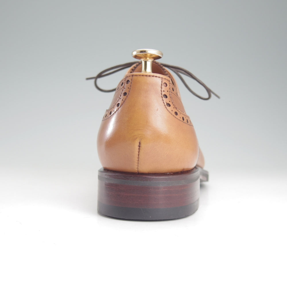 ほぼ未使用★(スペイン製)YANKO/ヤンコ SIZE 8【グッドイヤーウェルテッド製法★クォーターブローグ/14794】カーフ/薄茶/メンズ★p317