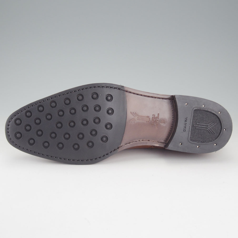 ほぼ未使用★(スペイン製)YANKO/ヤンコ SIZE 8【グッドイヤーウェルテッド製法★クォーターブローグ/14794】カーフ/薄茶/メンズ★p317