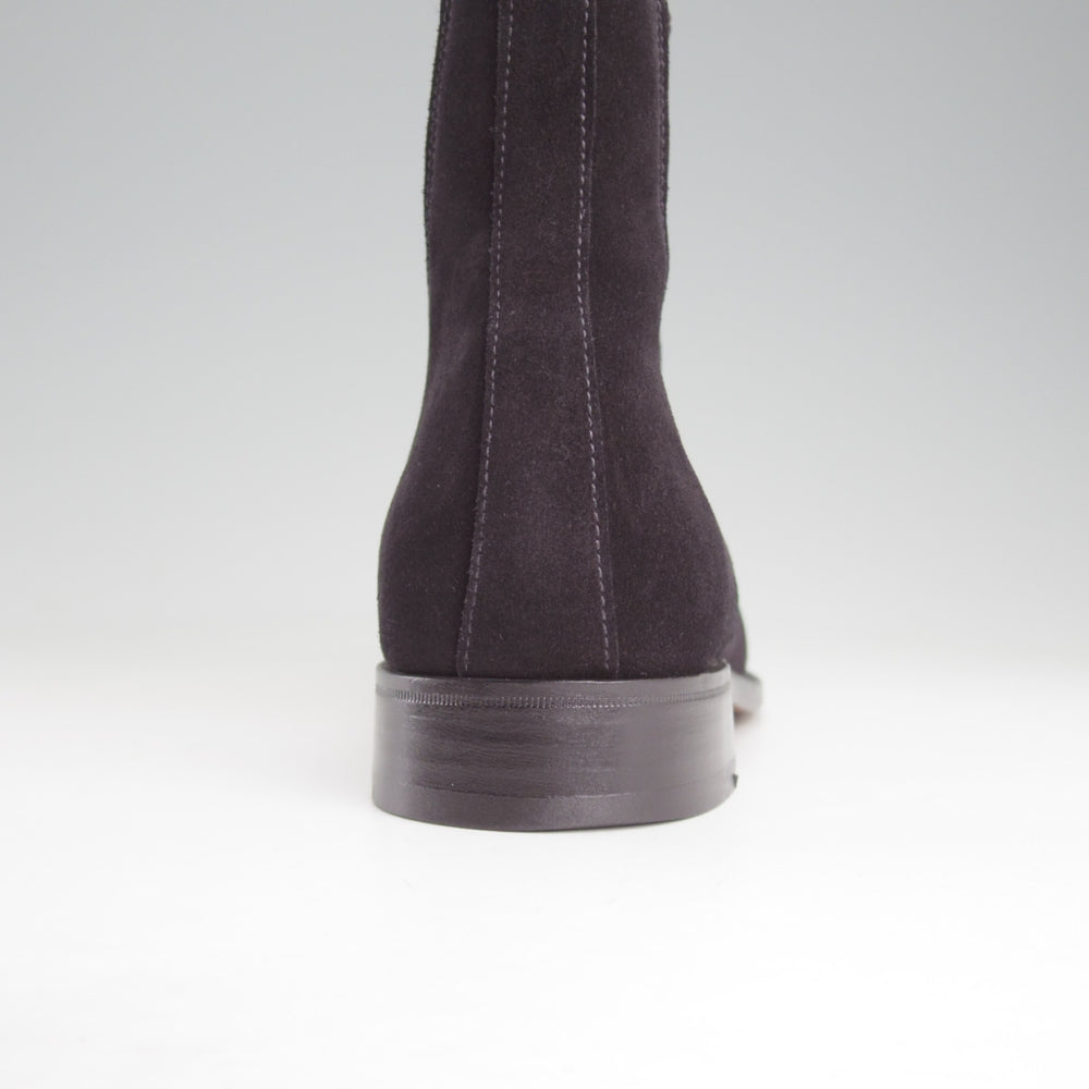 極美品★(英)サンダース SIZE 7.5【グッドイヤーウェルテッド製法★サイドゴアブーツ/Marylebone】9903BS/スエード/黒/SANDERS★o739