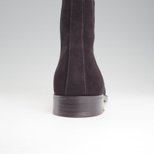 極美品★(英)サンダース SIZE 7.5【グッドイヤーウェルテッド製法★サイドゴアブーツ/Marylebone】9903BS/スエード/黒/SANDERS★o739