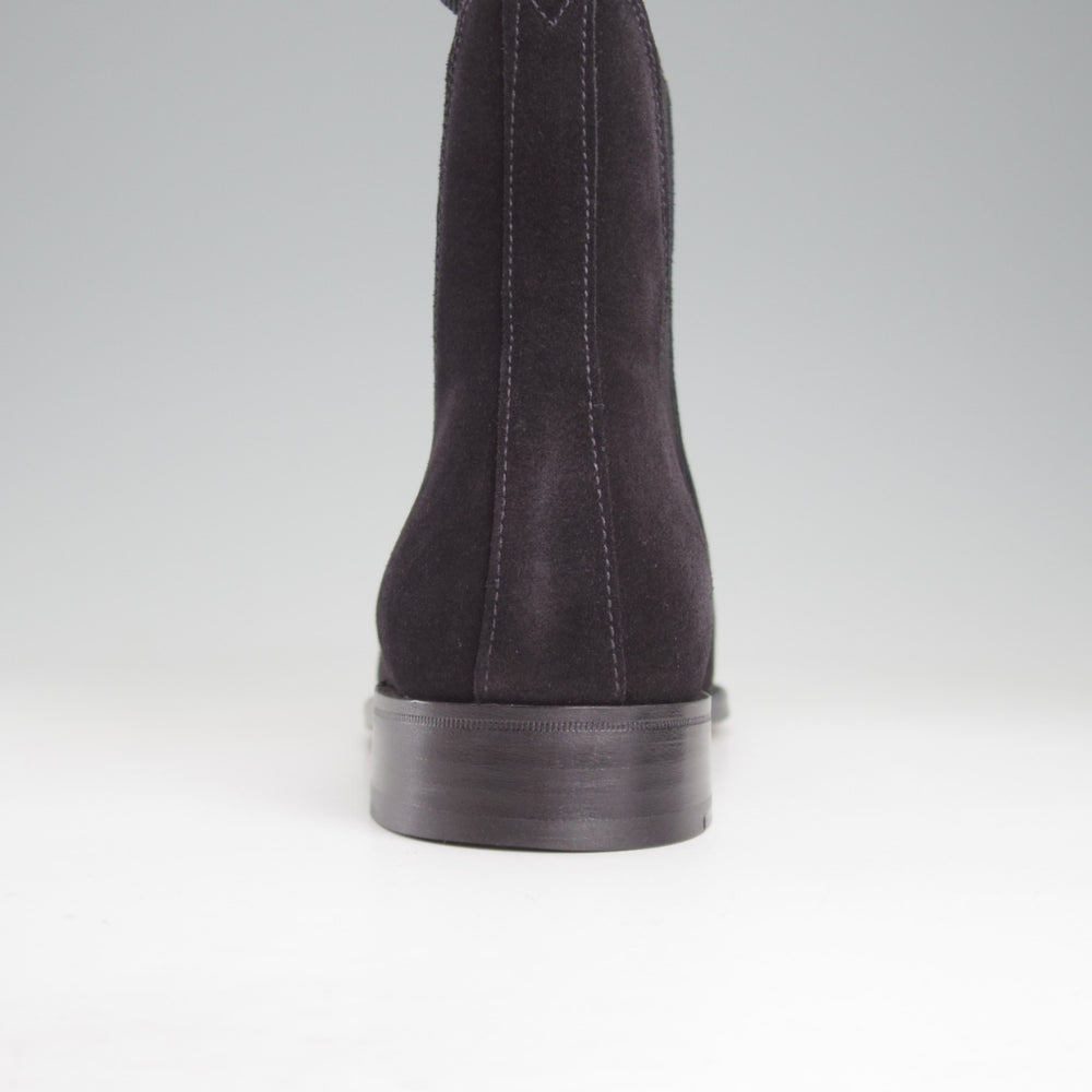 極美品★(英)サンダース SIZE 7.5【グッドイヤーウェルテッド製法★サイドゴアブーツ/Marylebone】9903BS/スエード/黒/SANDERS★o739