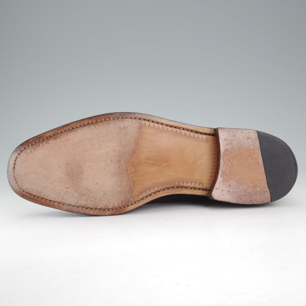 極美品★(英)サンダース SIZE 7.5【グッドイヤーウェルテッド製法★サイドゴアブーツ/Marylebone】9903BS/スエード/黒/SANDERS★o739