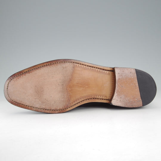 極美品★(英)サンダース SIZE 7.5【グッドイヤーウェルテッド製法★サイドゴアブーツ/Marylebone】9903BS/スエード/黒/SANDERS★o739