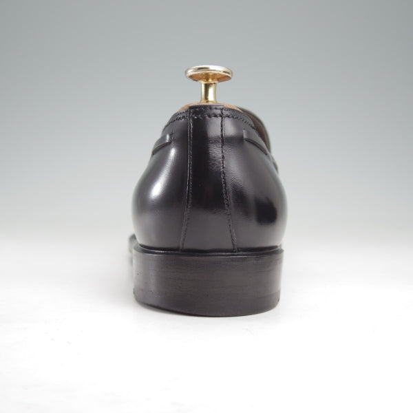 ★(伊)F.LLIジャコメッティ SIZE 42.5【定価￥121,000-★タッセルローファー/FG421】ROSSAラスト/カーフ/黒/メンズ/Giacometti★n696