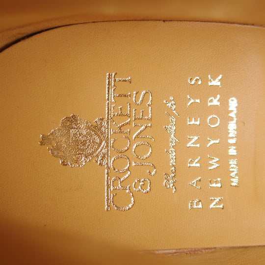 未使用★クロケット&ジョーンズ 7.5E【現行定価10万円以上★ダイナイトソール/バーニーズNY別注/MORECAMBE】318ラスト/ブーツ/紺★o189