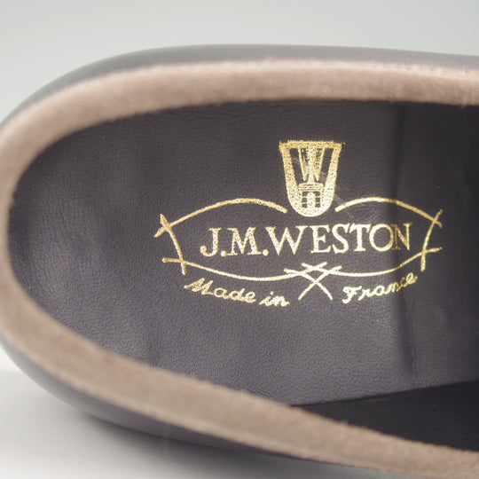 極美品★J.M.ウエストン 6D【定価￥165,000-★180/コインローファー/WESTON COLORS(2023)】41ラスト/黒×白×灰茶/ウェストン★p318