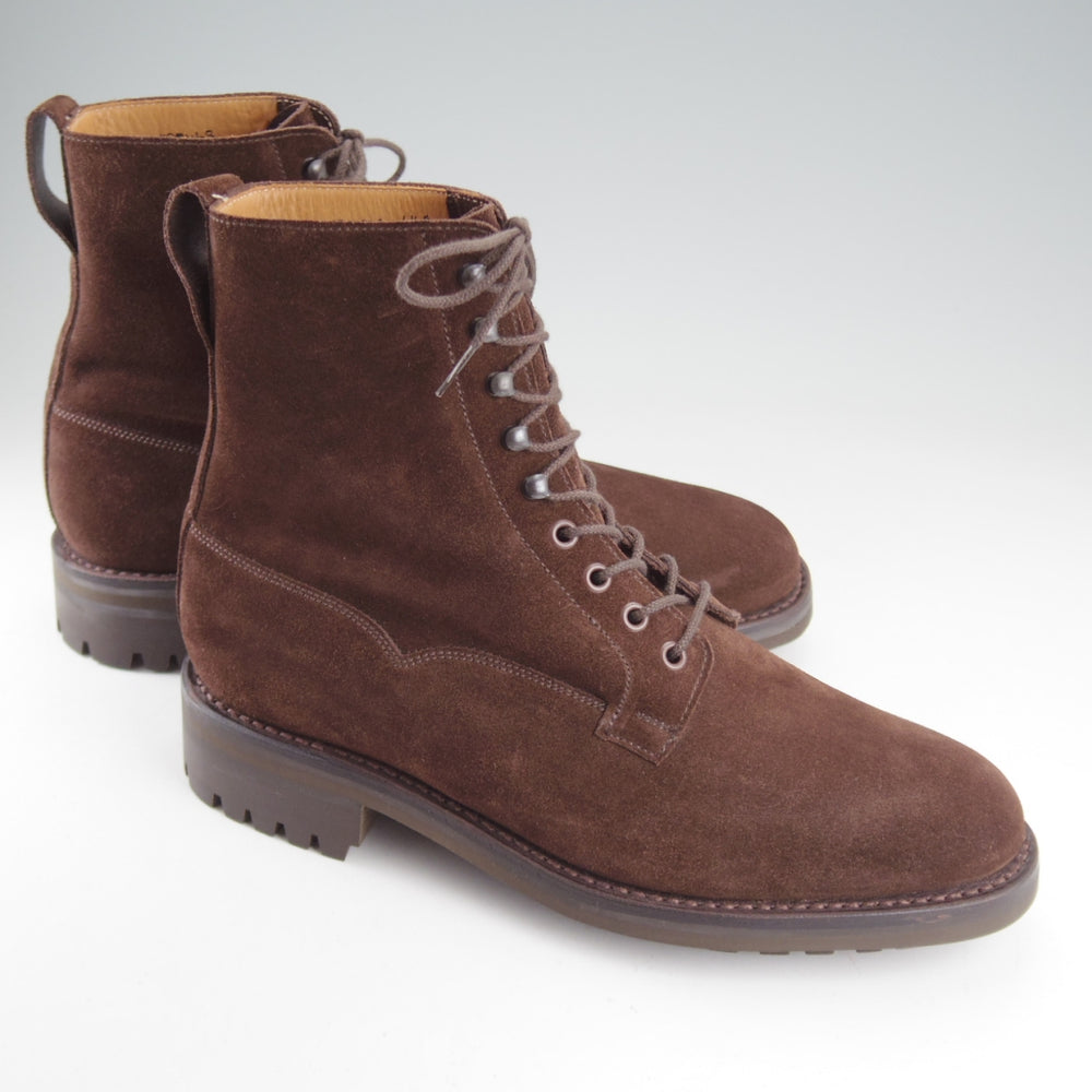 未使用★クロケット&ジョーンズ 6.5E【現行定価10万円以上★RADNOR/レースアップブーツ】228ラスト/スエード/濃茶/Crockett&Jones★o740