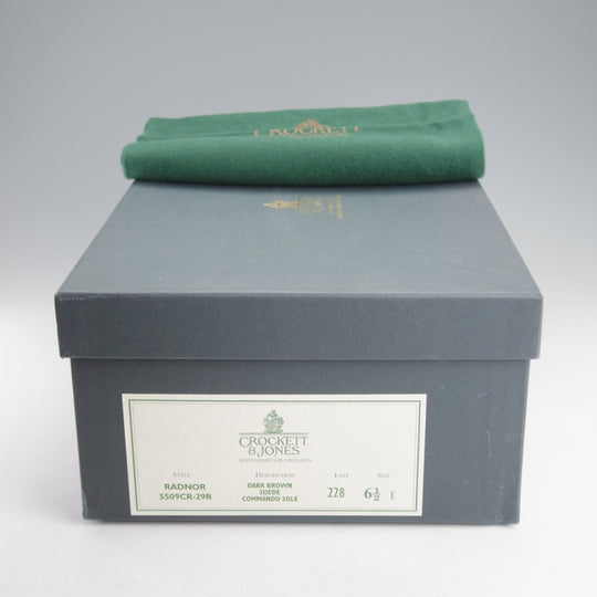 未使用★クロケット&ジョーンズ 6.5E【現行定価10万円以上★RADNOR/レースアップブーツ】228ラスト/スエード/濃茶/Crockett&Jones★o740