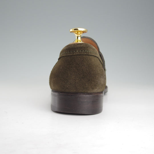 ★(伊)F.LLIジャコメッティ SIZE 40【定価￥103,400-★コインローファー/FG257】スエード/オリーブ/メンズ/Giacometti★p319