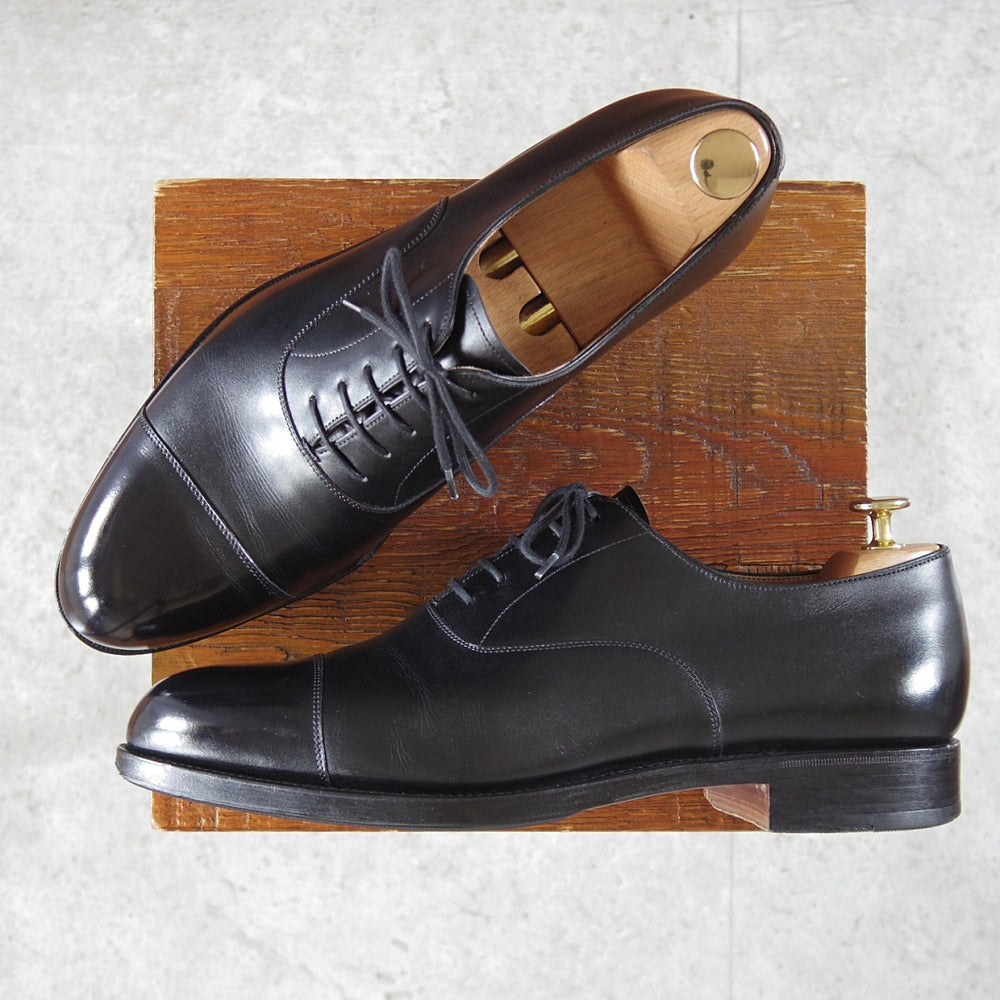 ★(スペイン製)カルミナ SIZE 9【定価￥94,600-★ストレートチップ/732】FORESTラスト/ボックスカーフ/黒/メンズ/CARMINA★o190