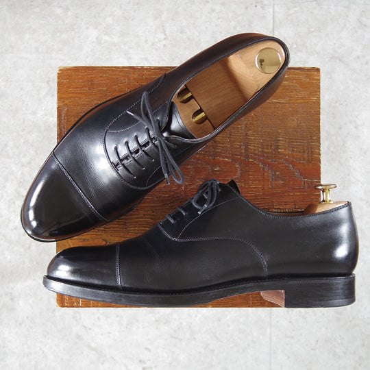 ★(スペイン製)カルミナ SIZE 9【定価￥94,600-★ストレートチップ/732】FORESTラスト/ボックスカーフ/黒/メンズ/CARMINA★o190