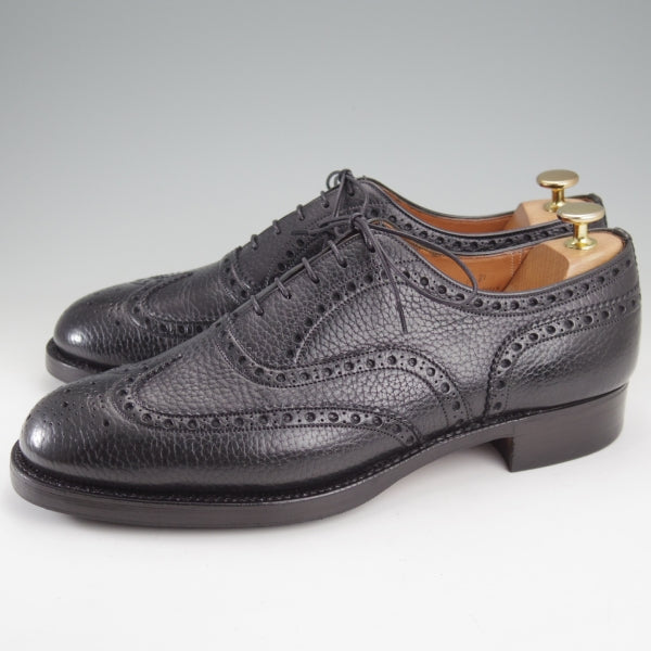 極上★チャーチ 90F/UK9【貴重★2都市ロゴ時代(～70's)/Simpson別注】81ラスト/フルブローグ/シボ革/黒/メンズ/Church's★n697