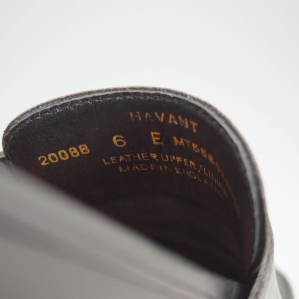極美品★クロケット&ジョーンズ 6E【現行定価10万円以上★シティソール仕様/コインローファー/HAVANT】377ラスト/黒/Crockett&Jones★n182