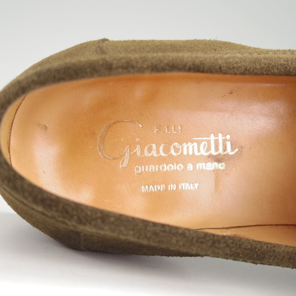 ★(伊)F.LLIジャコメッティ SIZE 40【定価￥103,400-★コインローファー/FG257】スエード/オリーブ/メンズ/Giacometti★p319