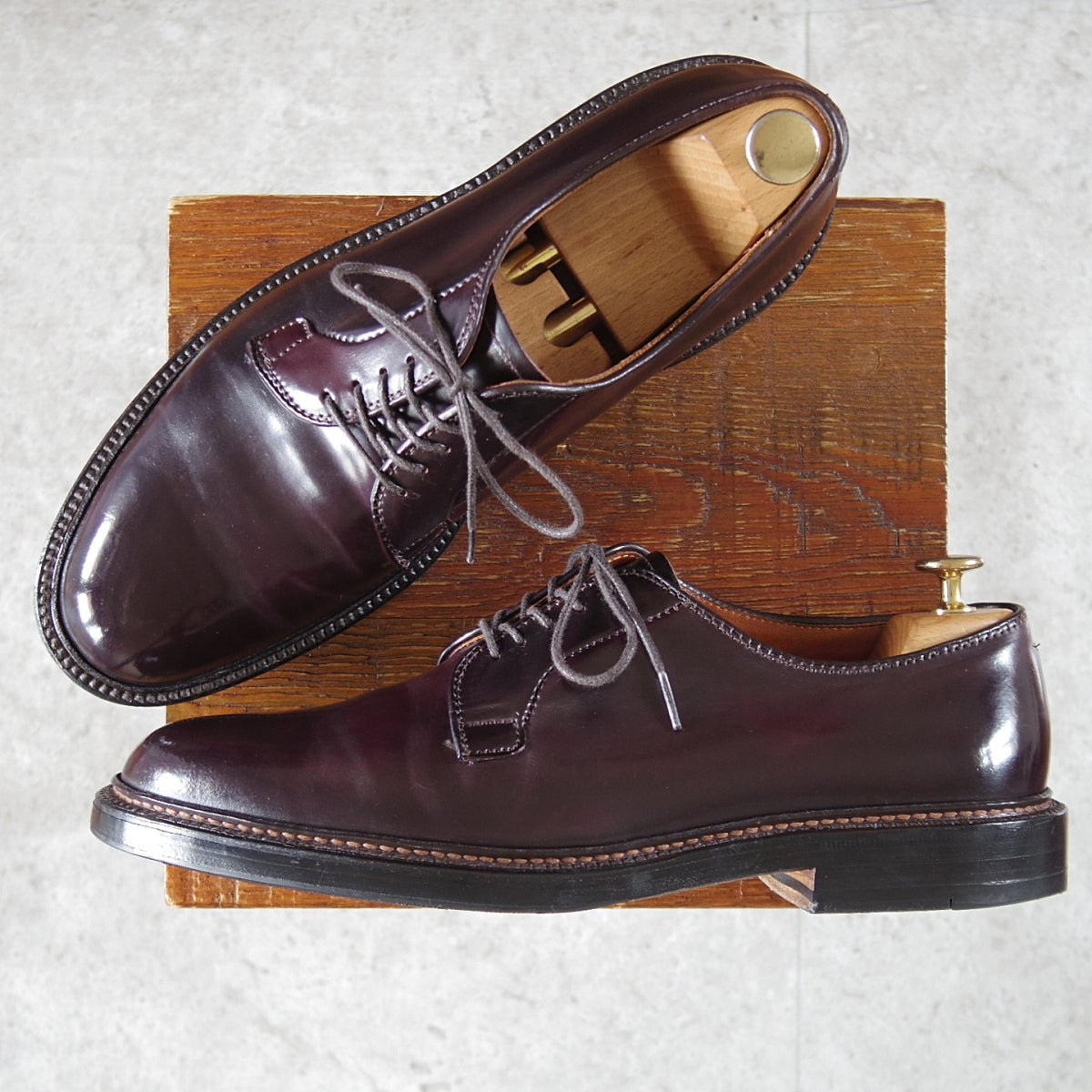 中古)オールデン 9901 コードバン プレーントゥ バリーラスト 黒☆n806