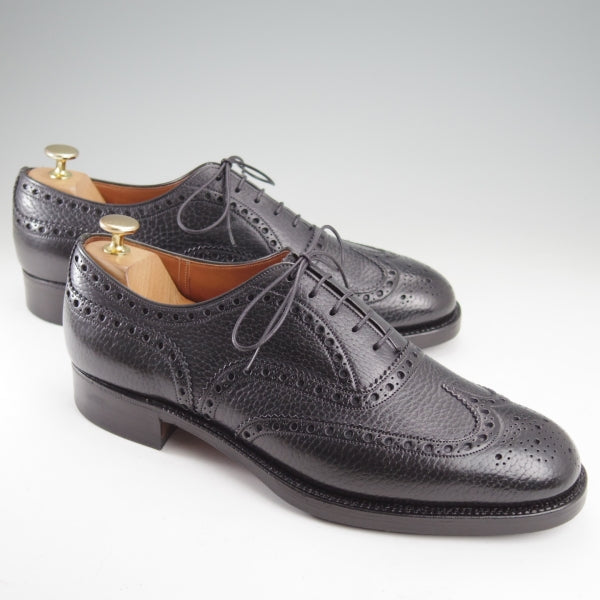 極上★チャーチ 90F/UK9【貴重★2都市ロゴ時代(～70's)/Simpson別注】81ラスト/フルブローグ/シボ革/黒/メンズ/Church's★n697