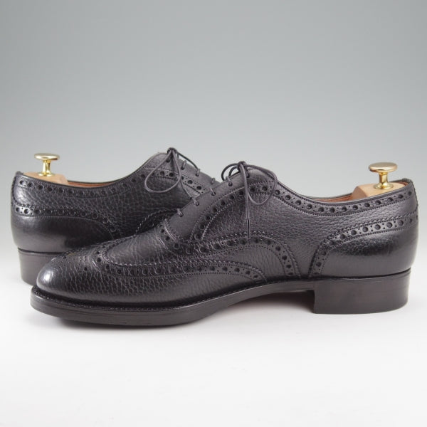 極上★チャーチ 90F/UK9【貴重★2都市ロゴ時代(～70's)/Simpson別注】81ラスト/フルブローグ/シボ革/黒/メンズ/Church's★n697