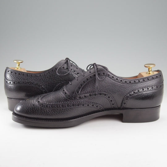 極上★チャーチ 90F/UK9【貴重★2都市ロゴ時代(～70's)/Simpson別注】81ラスト/フルブローグ/シボ革/黒/メンズ/Church's★n697