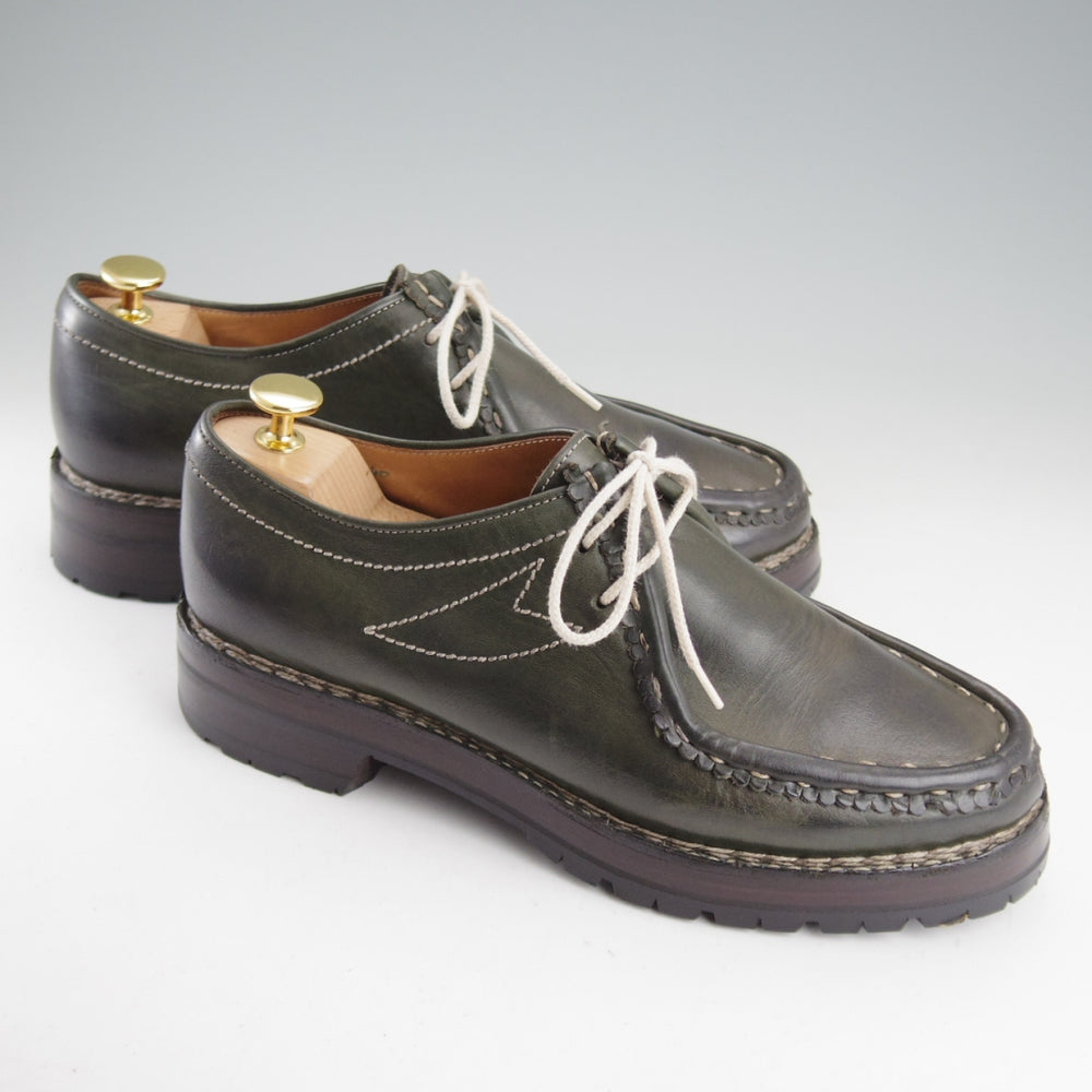 極上★(伊)F.LLIジャコメッティ SIZE 40【定価￥137,500-★マルモラーダ/ノルベジェーゼ製法/FG119】チロリアンシューズ/深緑★o742