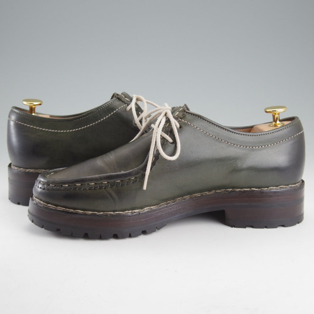 極上★(伊)F.LLIジャコメッティ SIZE 40【定価￥137,500-★マルモラーダ/ノルベジェーゼ製法/FG119】チロリアンシューズ/深緑★o742