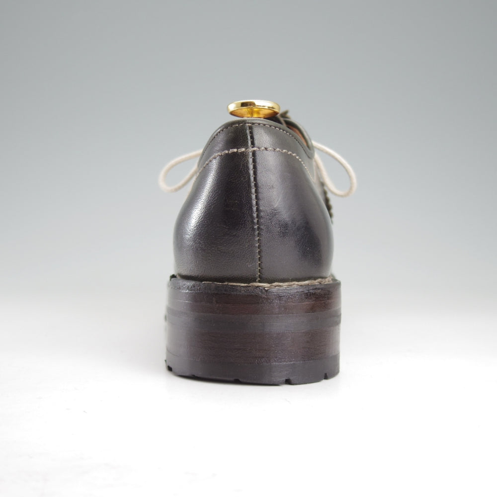 極上★(伊)F.LLIジャコメッティ SIZE 40【定価￥137,500-★マルモラーダ/ノルベジェーゼ製法/FG119】チロリアンシューズ/深緑★o742