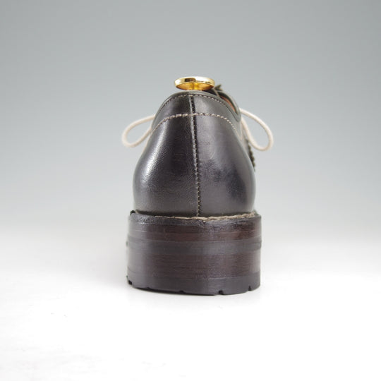 極上★(伊)F.LLIジャコメッティ SIZE 40【定価￥137,500-★マルモラーダ/ノルベジェーゼ製法/FG119】チロリアンシューズ/深緑★o742