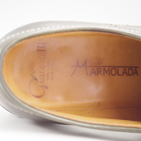 極上★(伊)F.LLIジャコメッティ SIZE 40【定価￥137,500-★マルモラーダ/ノルベジェーゼ製法/FG119】チロリアンシューズ/深緑★o742