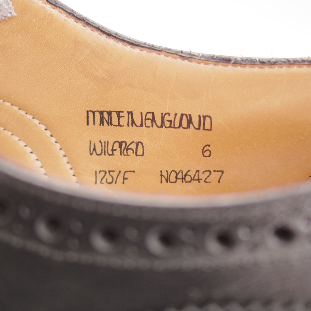 極上★(英)チーニー 6F【定価￥97,900-★WILFRED/ウィルフレッド】125ラスト/セミブローグ/カーフ/黒/メンズ/CHEANEY★p320