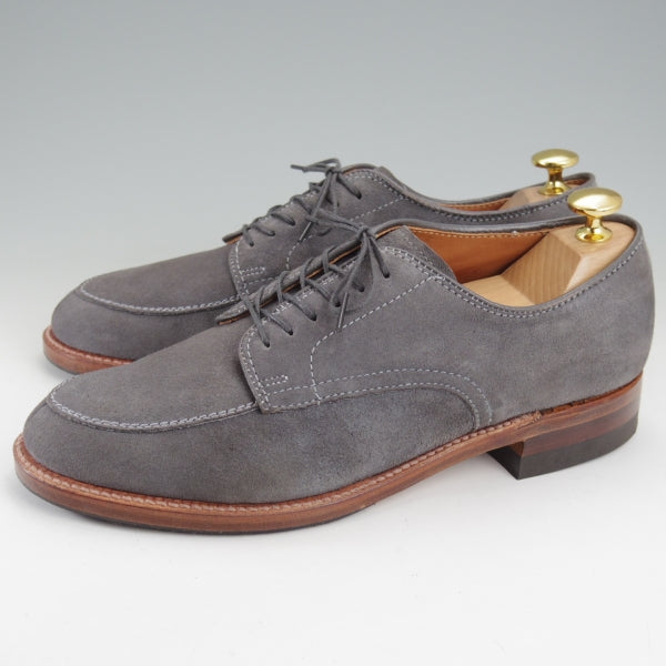 美品★オールデン 5.5D【現行定価17万円以上★モディファイドラスト/Vチップ/(新潟)ナトリヤ別注】N2609/スエード/灰/メンズ/ALDEN★n698