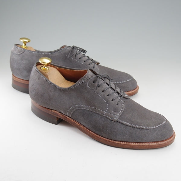 美品★オールデン 5.5D【現行定価17万円以上★モディファイドラスト/Vチップ/(新潟)ナトリヤ別注】N2609/スエード/灰/メンズ/ALDEN★n698