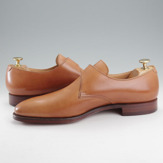 未使用★クロケット&ジョーンズ UK7.5程度【貴重★ラルフローレン別注/Ralph Lauren】モンクストラップ/薄茶/Crockett&Jones★o185