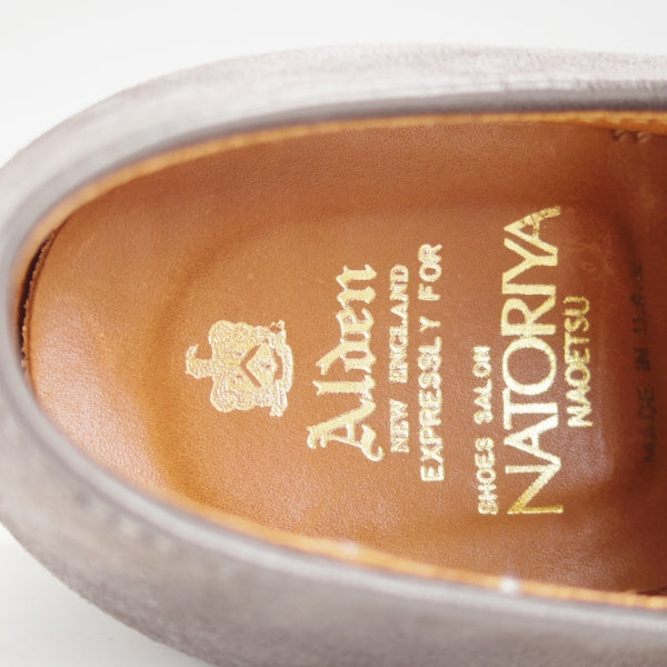 美品★オールデン 5.5D【現行定価17万円以上★モディファイドラスト/Vチップ/(新潟)ナトリヤ別注】N2609/スエード/灰/メンズ/ALDEN★n698