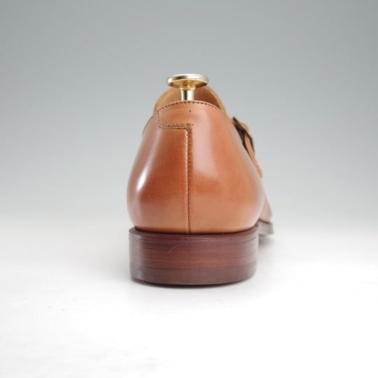 未使用★クロケット&ジョーンズ UK7.5程度【貴重★ラルフローレン別注/Ralph Lauren】モンクストラップ/薄茶/Crockett&Jones★o185