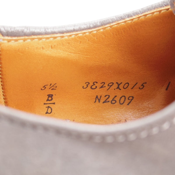 美品★オールデン 5.5D【現行定価17万円以上★モディファイドラスト/Vチップ/(新潟)ナトリヤ別注】N2609/スエード/灰/メンズ/ALDEN★n698