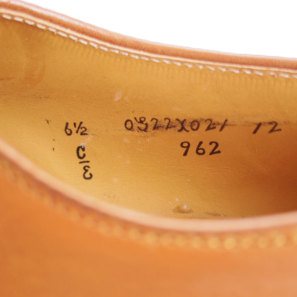 未使用★オールデン 6.5E【現行定価17万円以上★NST/ノルウィージャンフロント/962】アバディーンラスト/Uチップ/カーフ/茶/ALDEN★o744